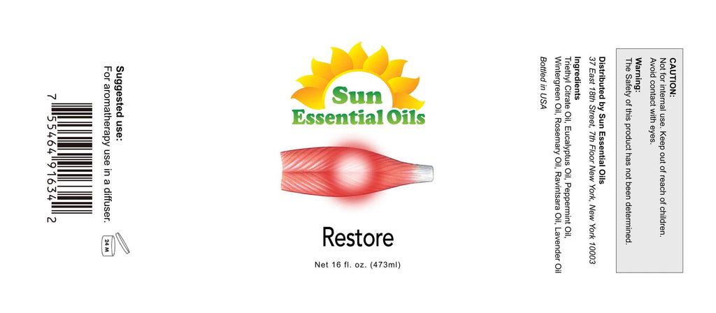 Sun Essential Oils Deep Muscle Ease Blend 16oz – Aromatherapy & Muscle Relaxation