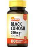 Sundance Black Cohosh 700mg – 100 Quick Release Capsules | Non-GMO, Gluten Free