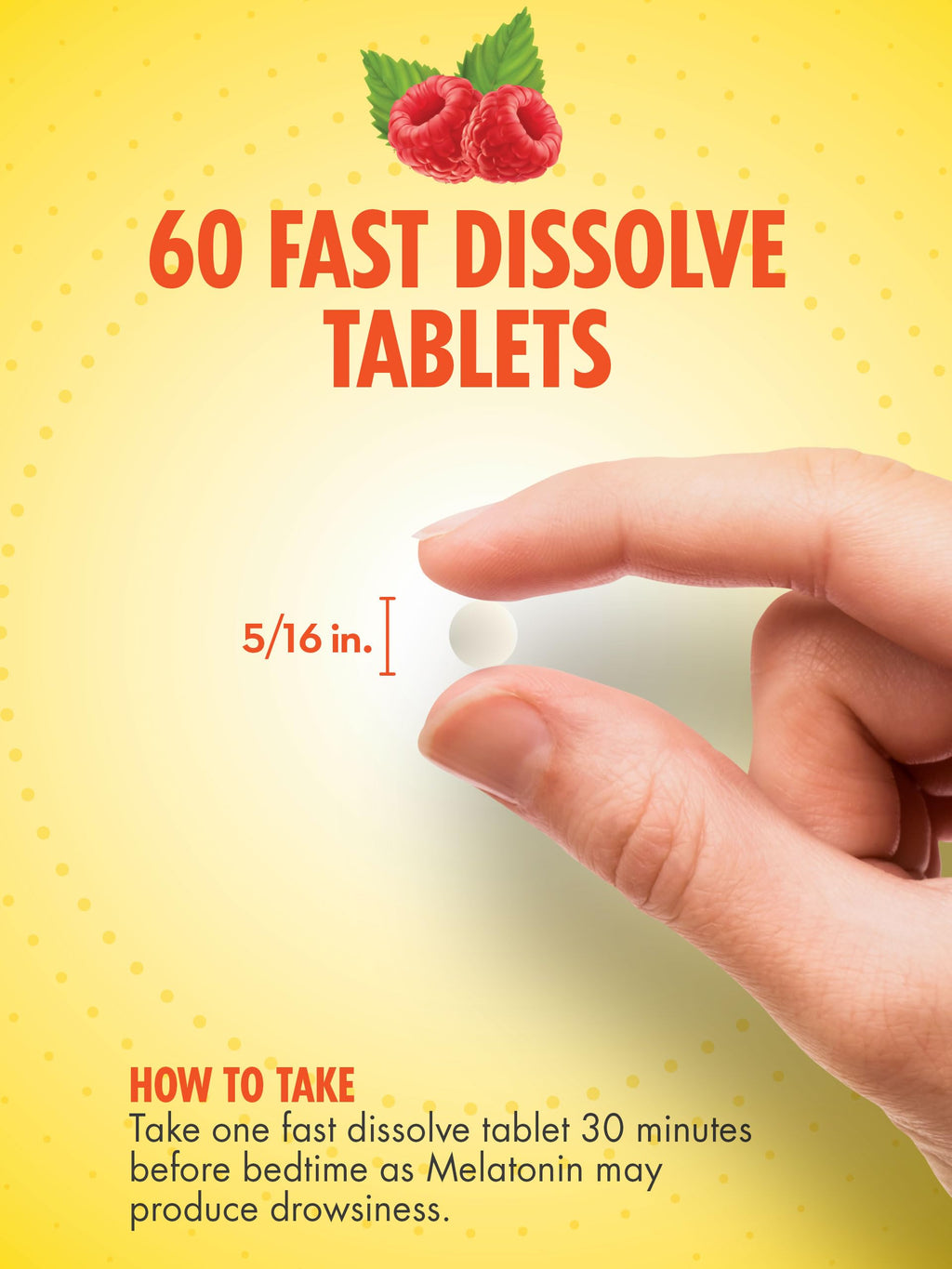 Sundance Melatonin 3mg Fast Dissolve – 60 Vegetarian Tablets | Berry Flavor | Gluten Free