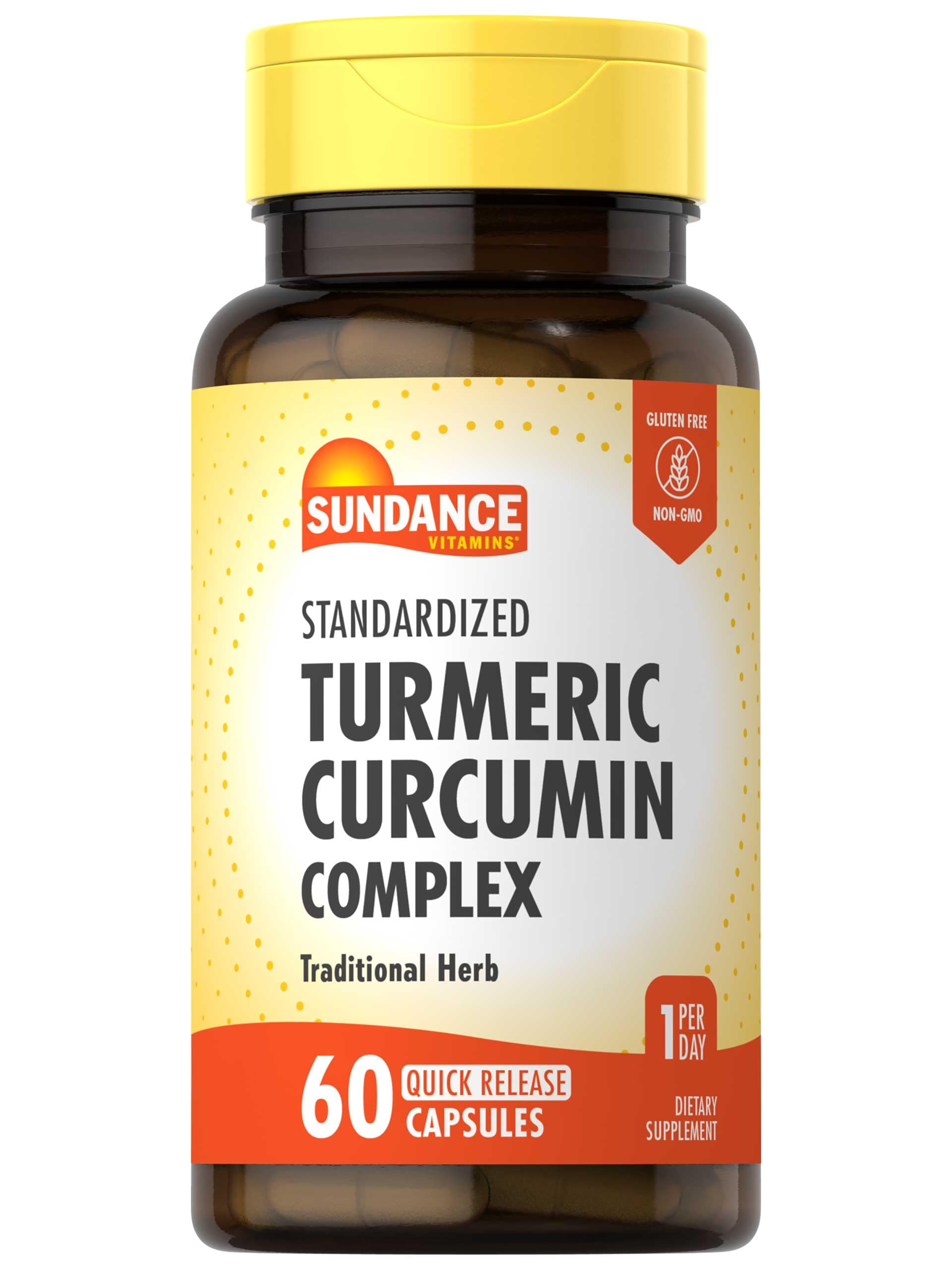Sundance Turmeric Curcumin Complex | 60 Quick Release Capsules | Non-GMO & Gluten Free