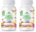 Sundhed Natural CoQ10 and Resveratrol Capsules - Powerful Antioxidant (Pack of 2)
