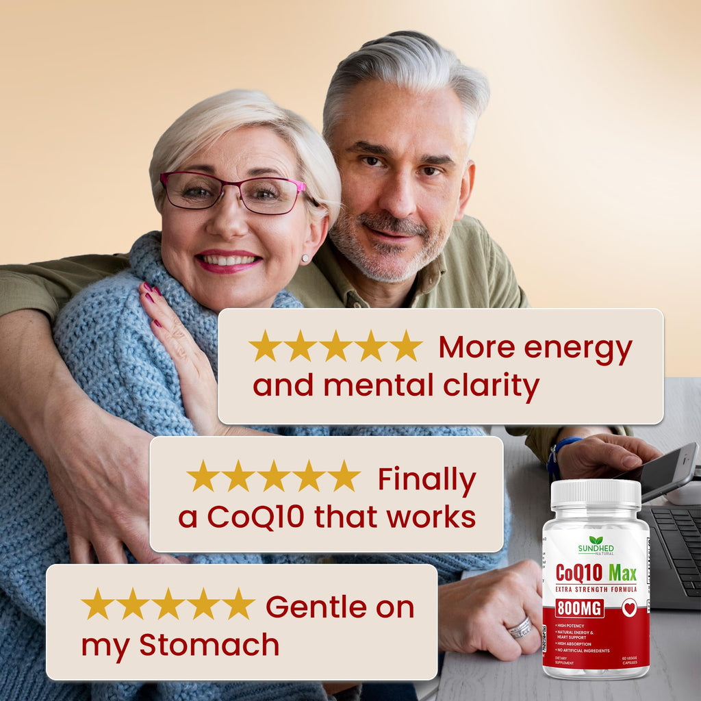 Sundhed Natural CoQ10 800mg – 60 Capsules | Extra Strong Antioxidant