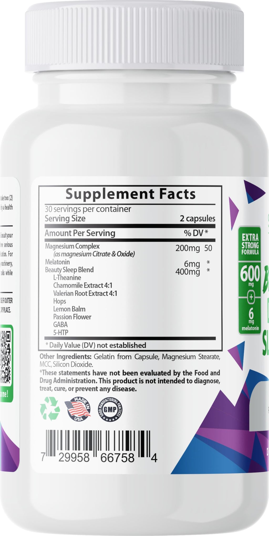 Sundhed Natural Sleep Aid – Dream Sleep with Melatonin & Valerian, Non Habit Forming, Made in USA