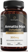 Sunergetic Premium Annatto Tocotrienol 300 mg with DeltaGold — Delta+Gamma Tocotrienols, 60 Liquid Capsules