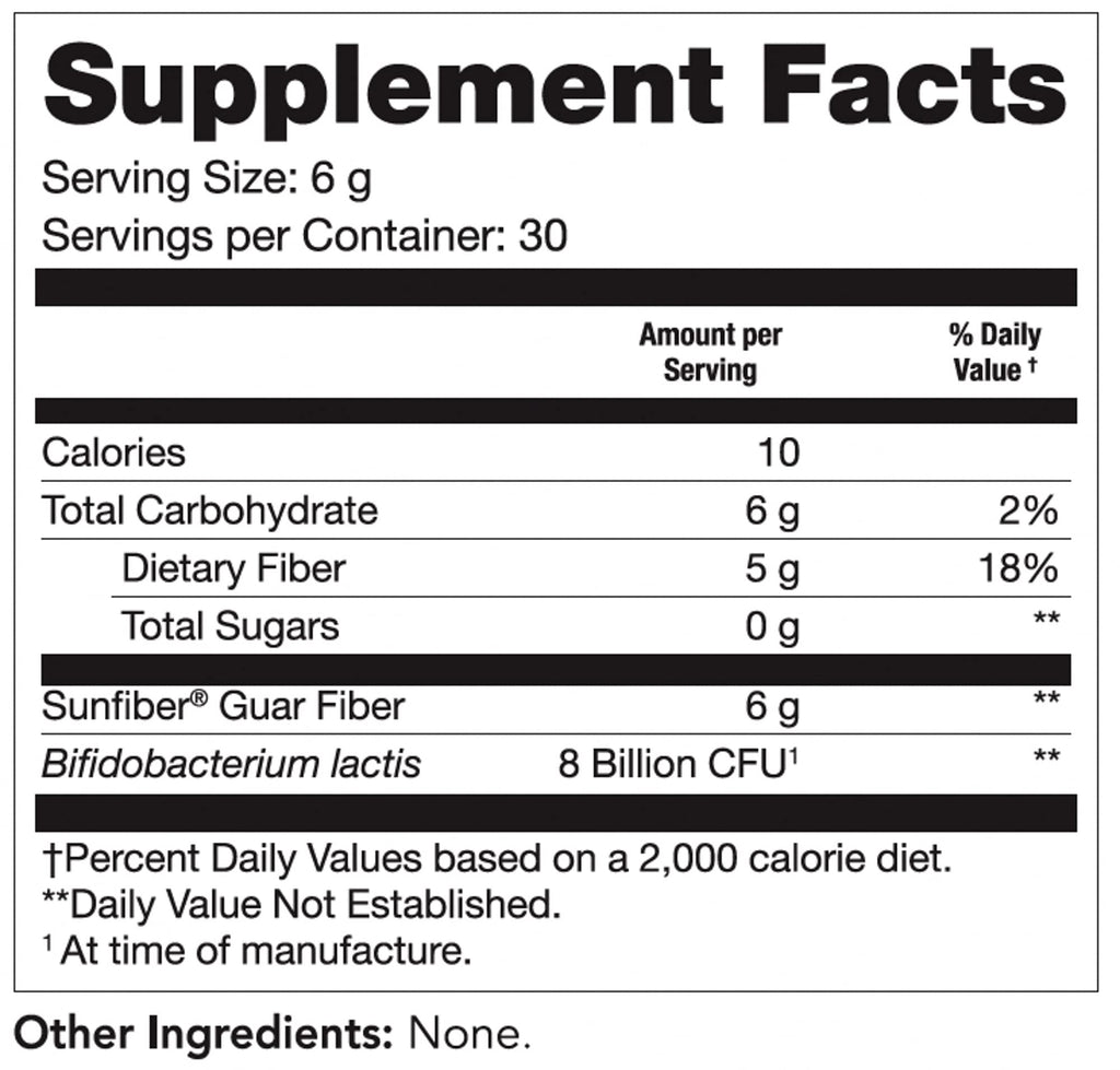 Tomorrow's Nutrition Sunfiber GI – 5g Prebiotic Fiber & 8B Probiotics | Low FODMAP