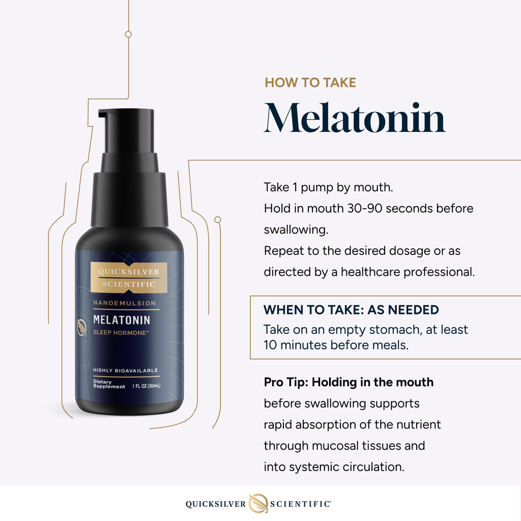 Quicksilver Scientific Liposomal Melatonin 1 mg — Fast-Acting Sleep Support (30 ml)