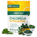 Sunlit Best Chlorella Spirulina Tablets – Organic USDA, 500 Pills