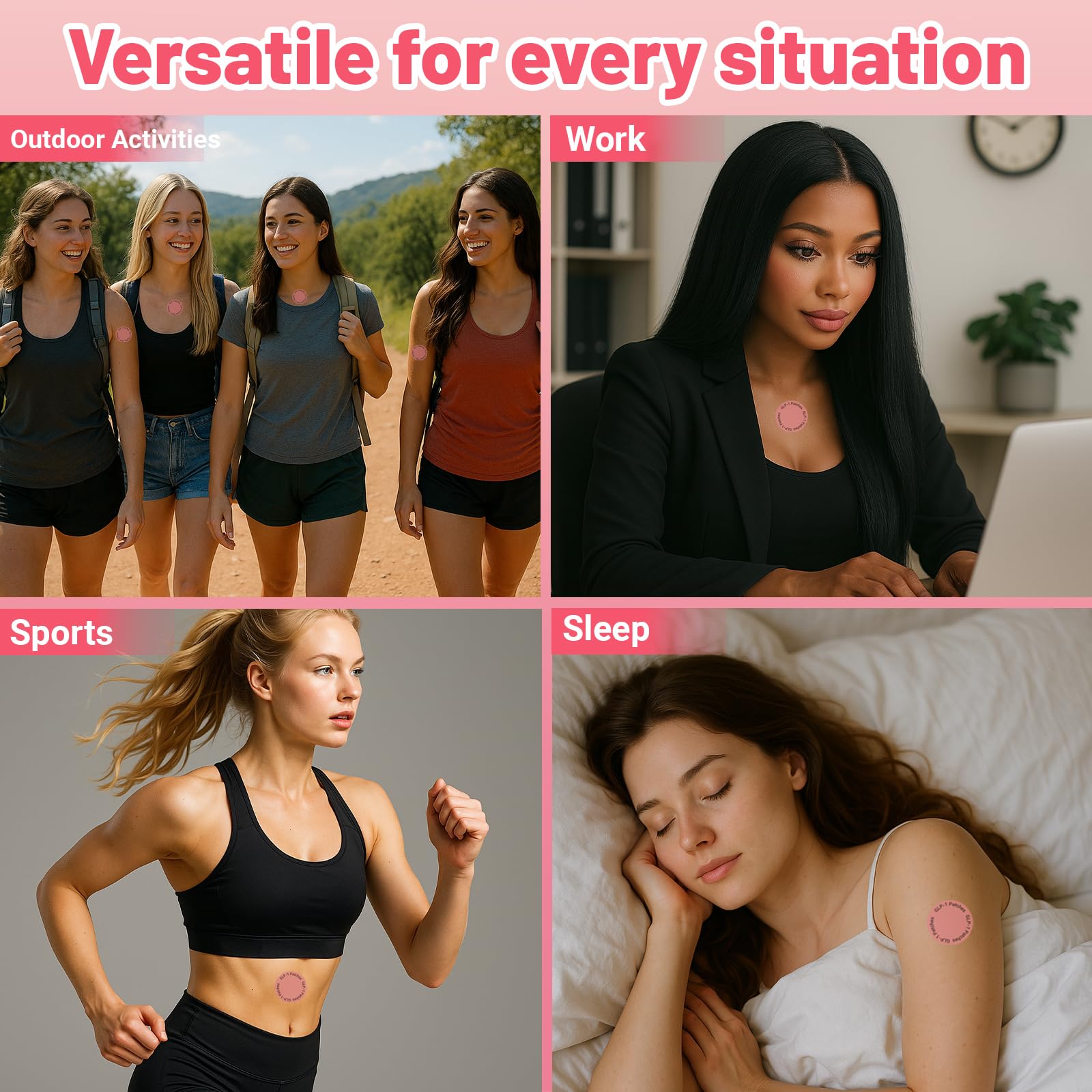 Sunrogftic GLP-1 Patches – Natural Berberine, Cinnamon & L-Glutamine for Daily Wellness