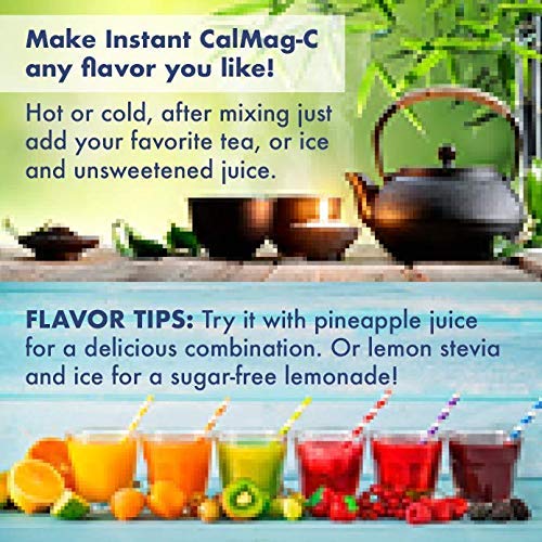 Sunshine Vitamins Instant CalMag-C - Fast-Acting Calcium, Magnesium & Vitamin C for Sleep