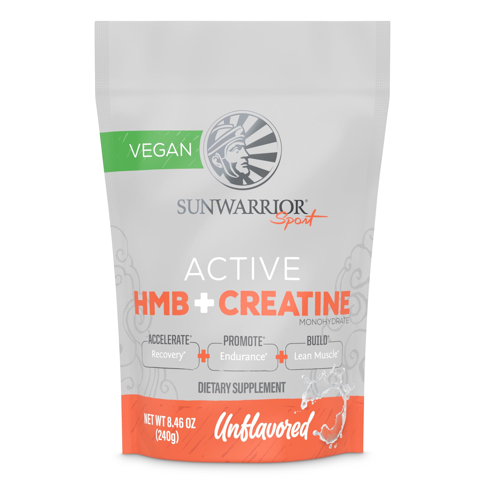 Sunwarrior Creatine HMB Monohydrate Powder – 240g | Pre-Workout Supplement for Men & Women