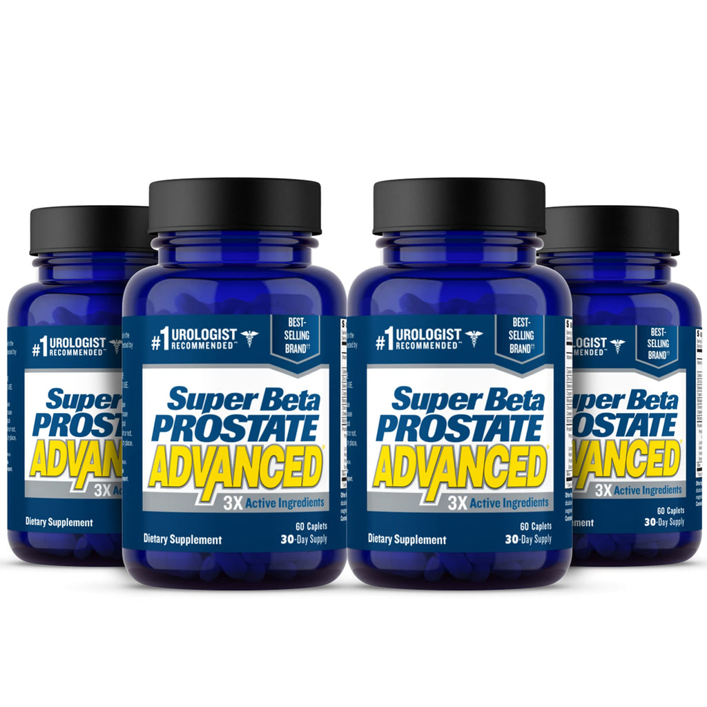 SUPER BETA PROSTATE Advanced – Sleep Support & Bladder Comfort (240 Caplets, 4-Pack)