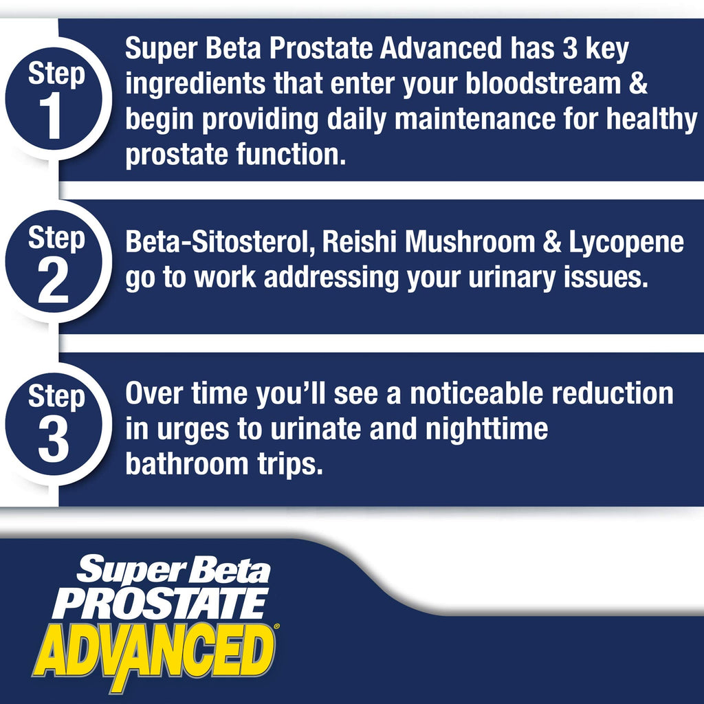 SUPER BETA PROSTATE Advanced Chewables – Prostate Support for Men's Health (60 Chews, 1 Bottle)