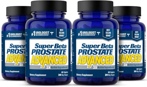 SUPER BETA PROSTATE Advanced – Sleep Support & Bladder Comfort (240 Caplets, 4-Pack)