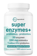 Super Enzymes with Prebiotics & Probiotics - 240 Veggie Capsules