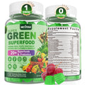 Super Greens Gummies – Spirulina & Chlorella with Probiotics & Prebiotic Fiber (60 Ct)
