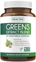 Super Greens Antioxidants 2250mg – 20 Ingredients | Vegan NON-GMO Capsules
