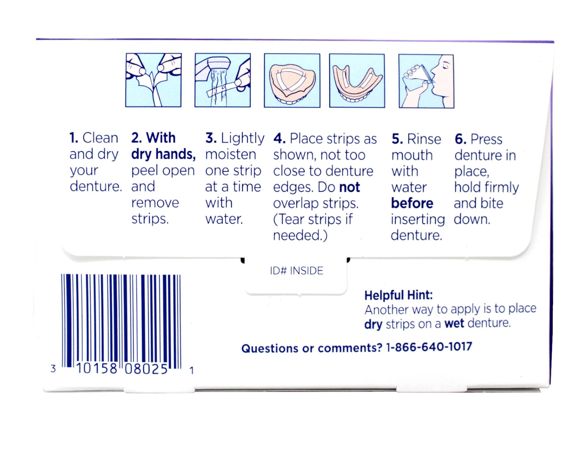 Super Poligrip Comfort Seal Denture Adhesive Strips – 40 Count (Pack of 4)