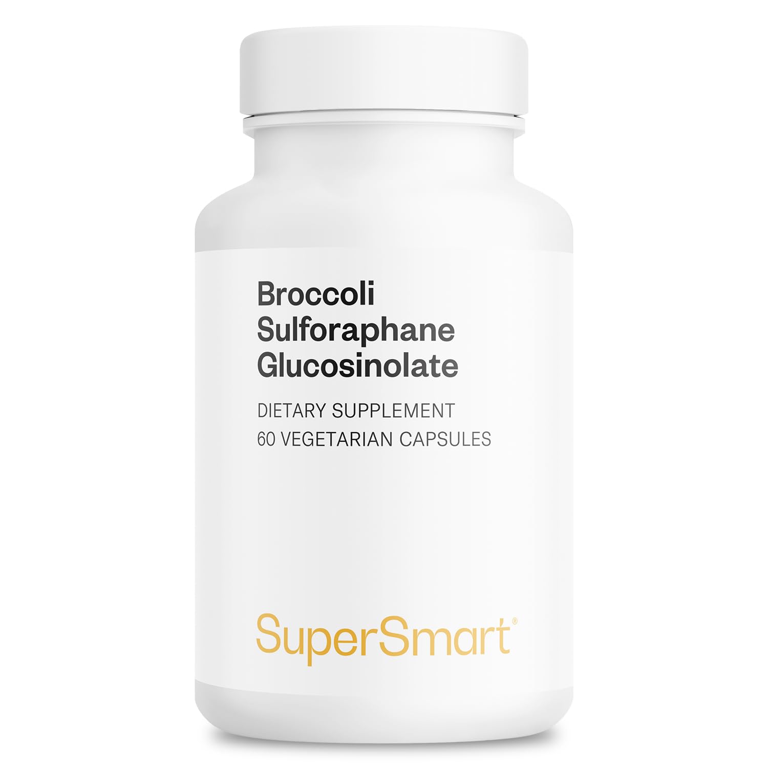 SuperSmart Broccoli Sulforaphane 600mg | 10% SGS with Myrosinase | Non-GMO & Gluten Free | 60 Veg Capsules