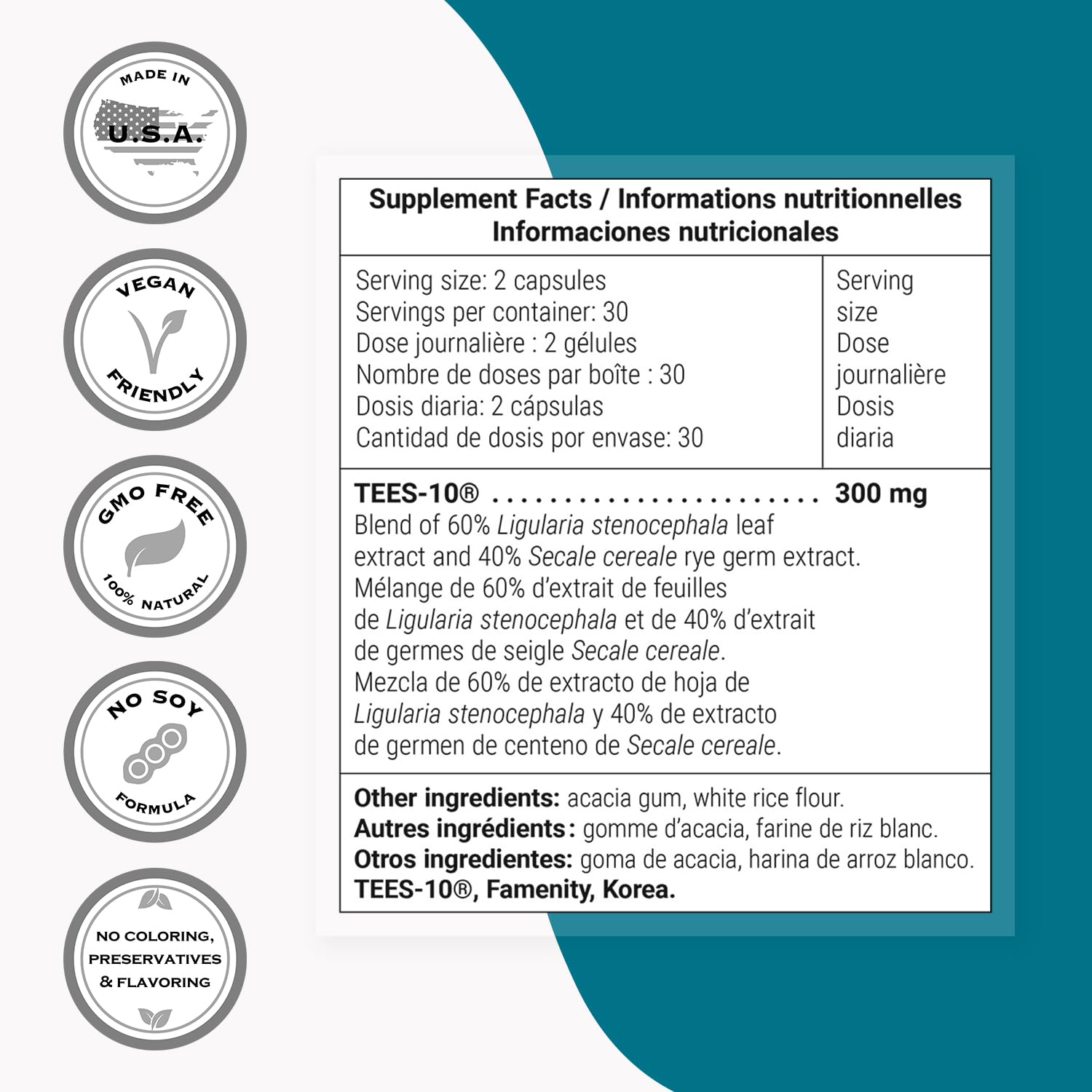 SuperSmart - Dental & Gingival Formula (Patented) - TEES-10 - 60 Vegetarian Capsules - Non-GMO & Vegan - Oral Care Supplement