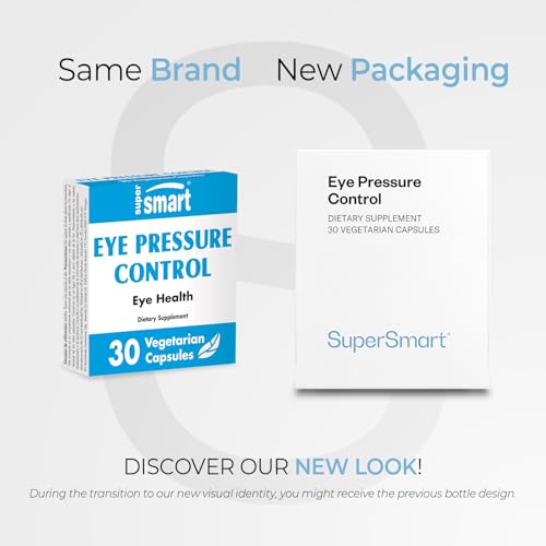 SuperSmart Eye Pressure Control Supplement - Mirtoselect Bilberry & Pycnogenol - 30 Vegetarian Capsules | Non-GMO & Gluten Free