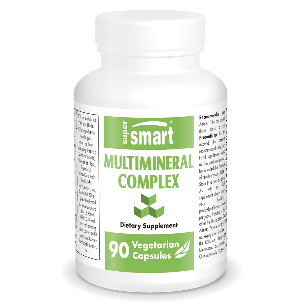 SuperSmart Multimineral Complex - Full Spectrum, Non-GMO, Gluten Free | 90 Vegetarian Capsules