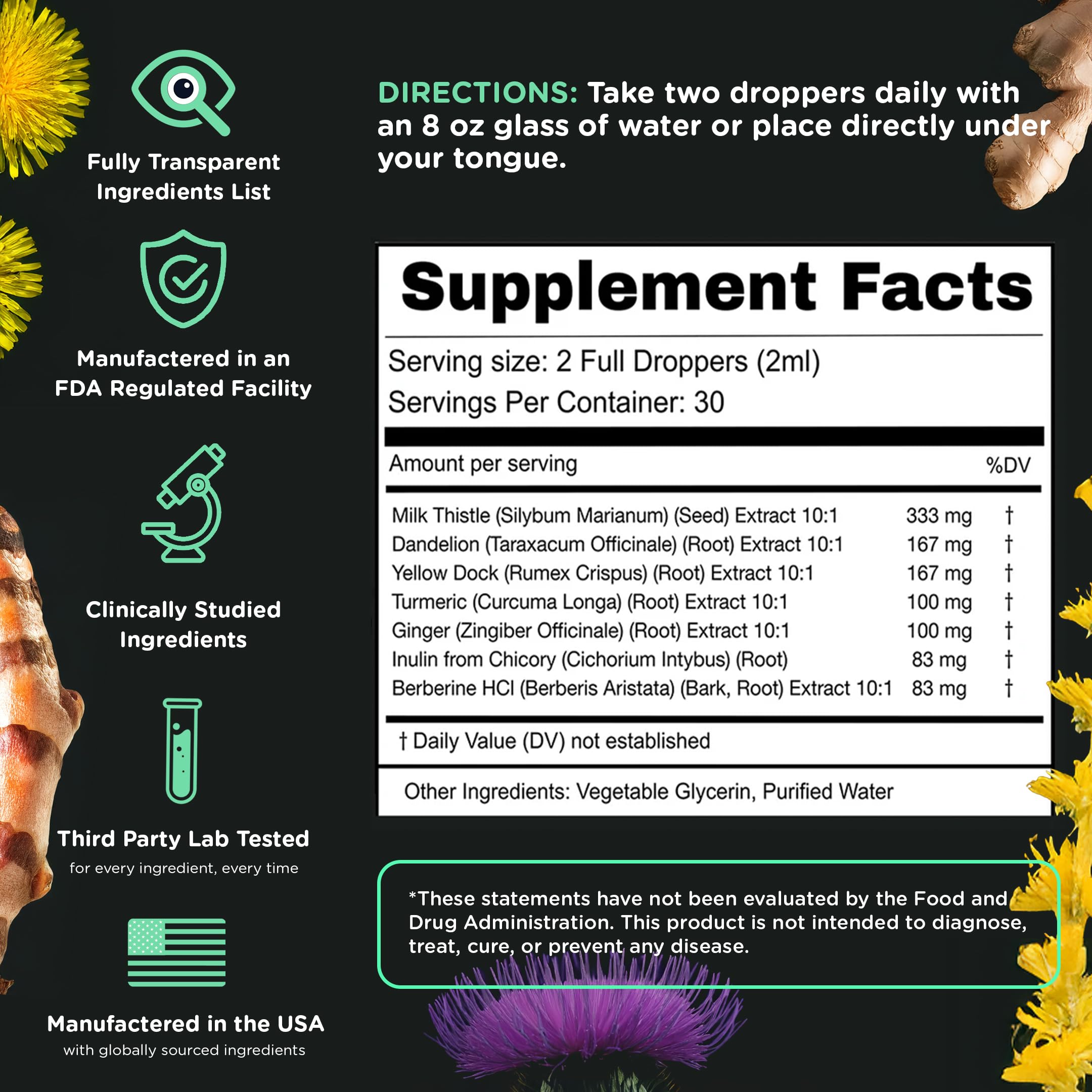 SuperBonsai Super Liver Support with Milk Thistle – All-Natural Liquid Liver Health Supplement (3-Pack)