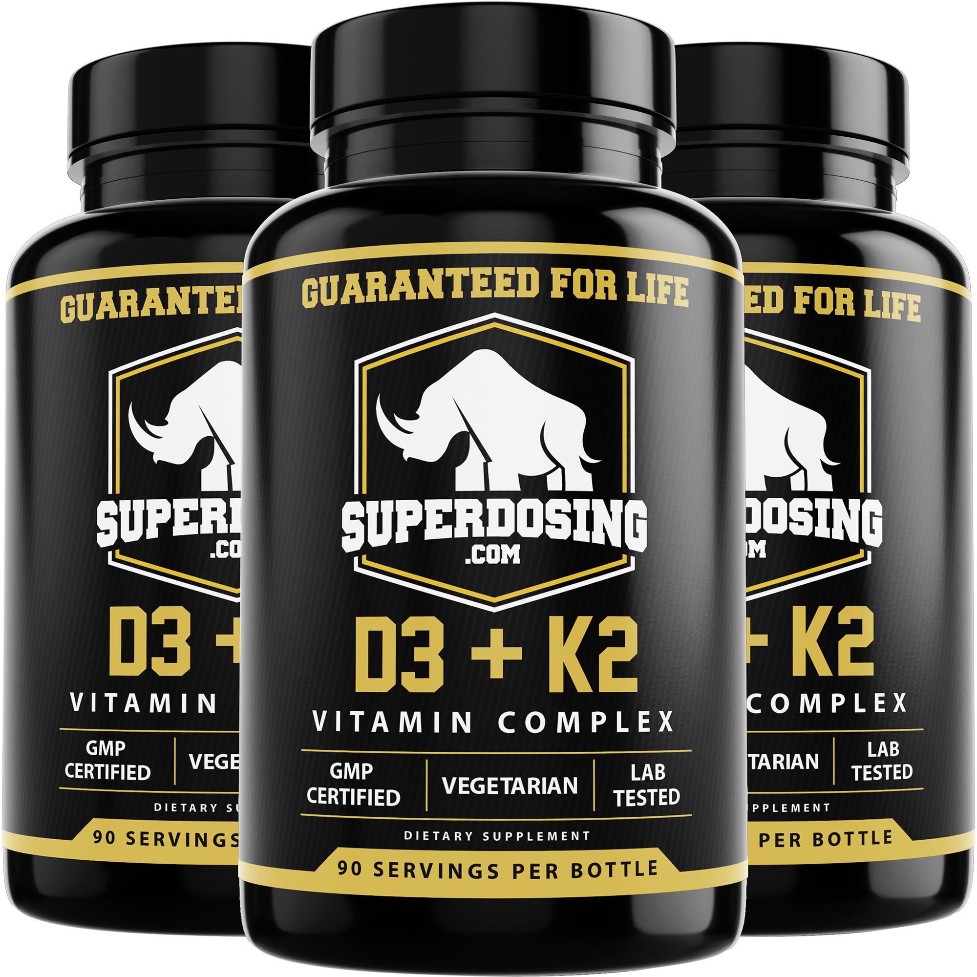 SuperDosing D3K2 10,000 IU + 1,500 mcg MK-4 | 3 Bottle Pack