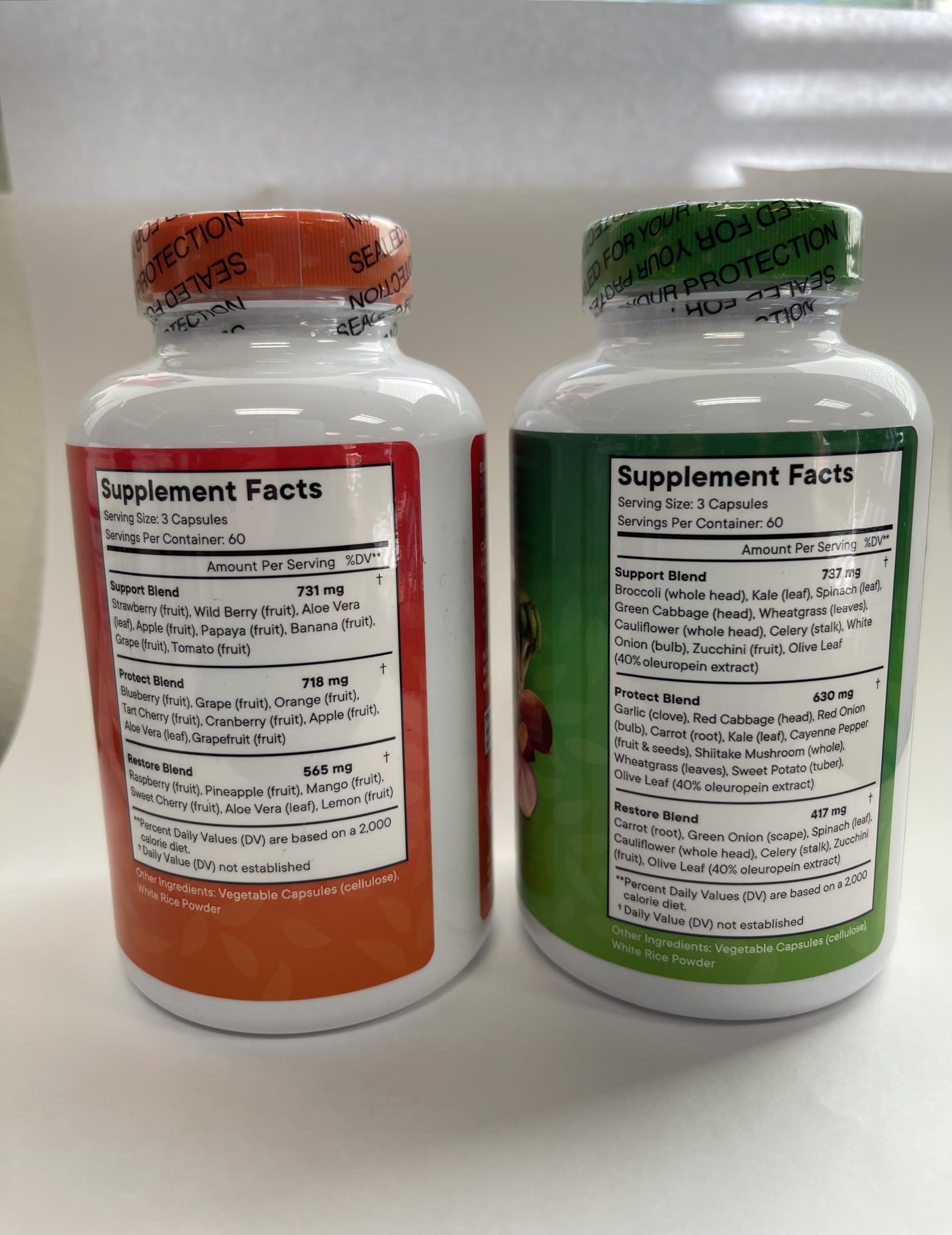 Superfood MD Fruit & Veggie Supplement – 360 Total Capsules (180 Per Bottle) Beta-Carotene, Soy Free – 2-Pack
