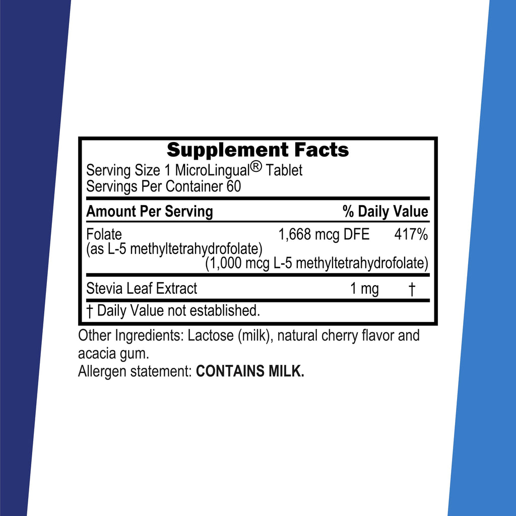 Superior Source Methyl Folate 1,000 mcg — Sublingual Tablets (60)