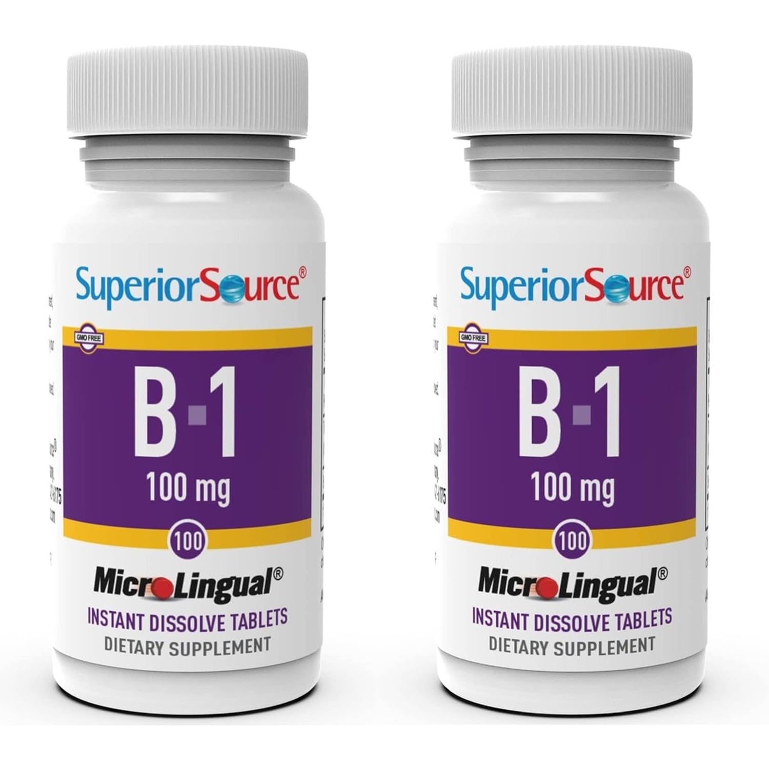 Superior Source Vitamin B1 (Thiamin) 100 mg – MicroLingual Tablets Pack of 2