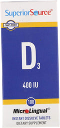 Superior Source Vitamin D3 400 IU Sublingual – Immune, Brain & Bone Health | Bariatric Friendly