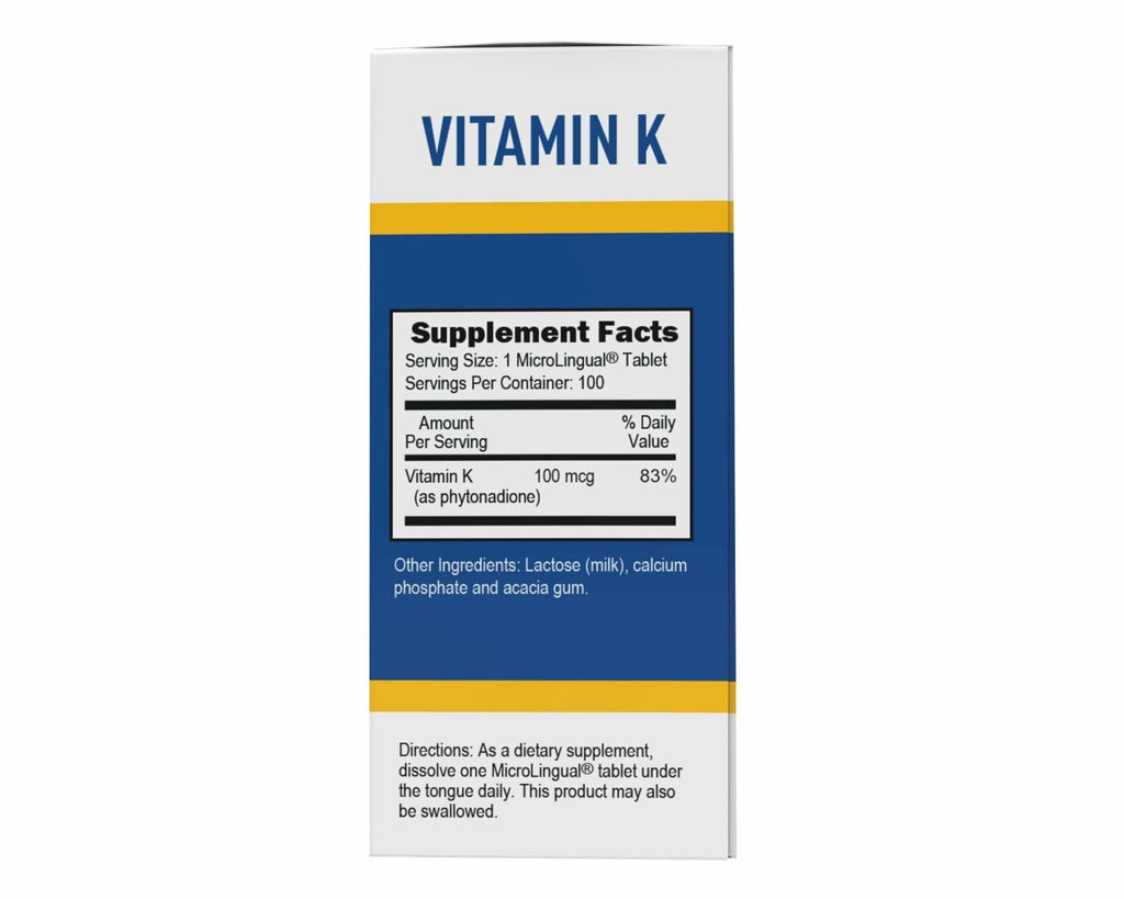 Superior Source Vitamin K 100 mcg – Bone & Blood Health Support | 60 Sublingual Tablets (Pack of 2)