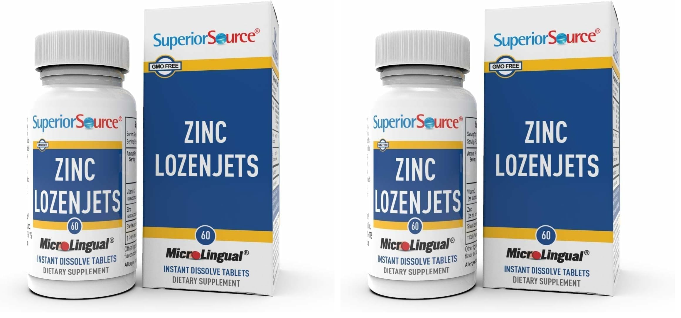 Superior Source Zinc Lozenjets – Immune Support, Instant-Dissolve Tablets (Pack of 2)