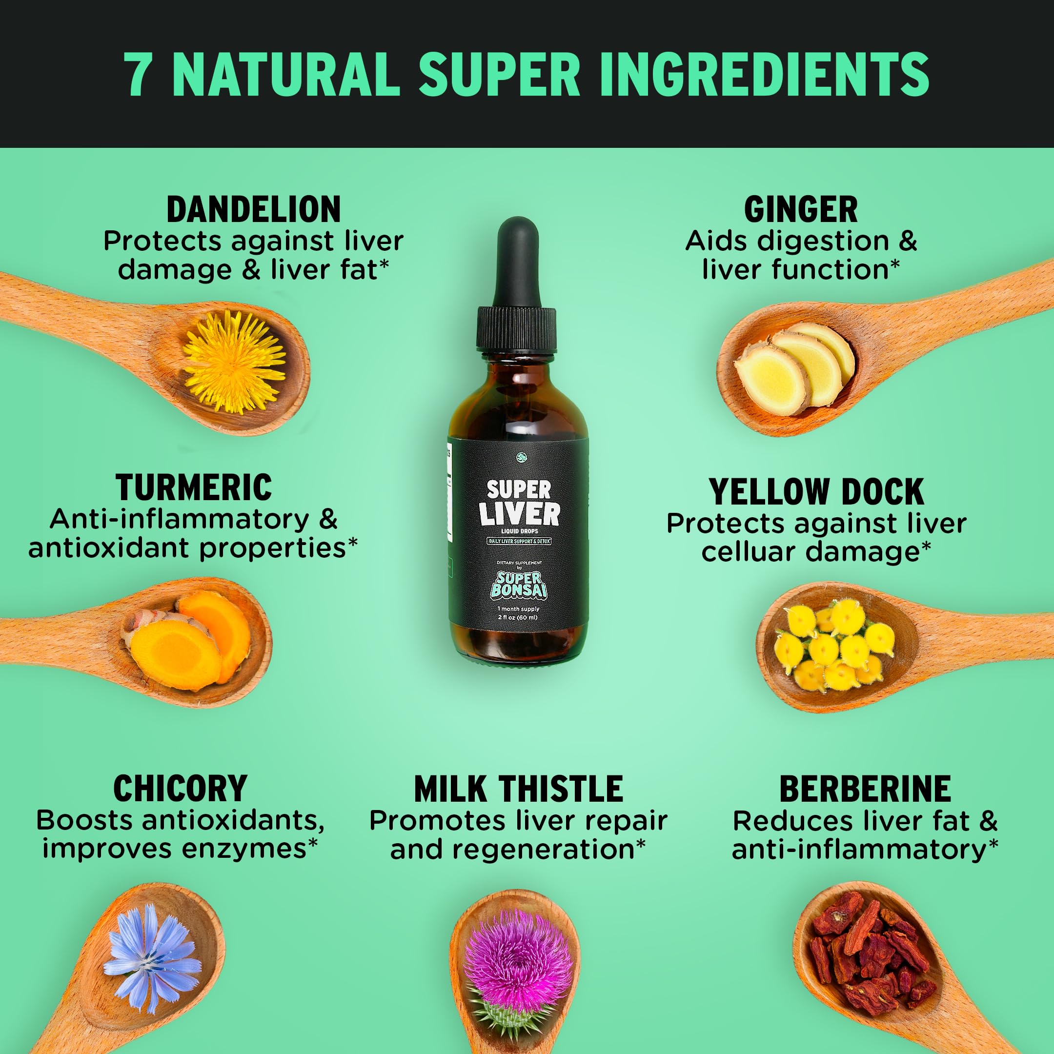 SuperBonsai Super Liver Support with Milk Thistle – Liquid Liver Detox