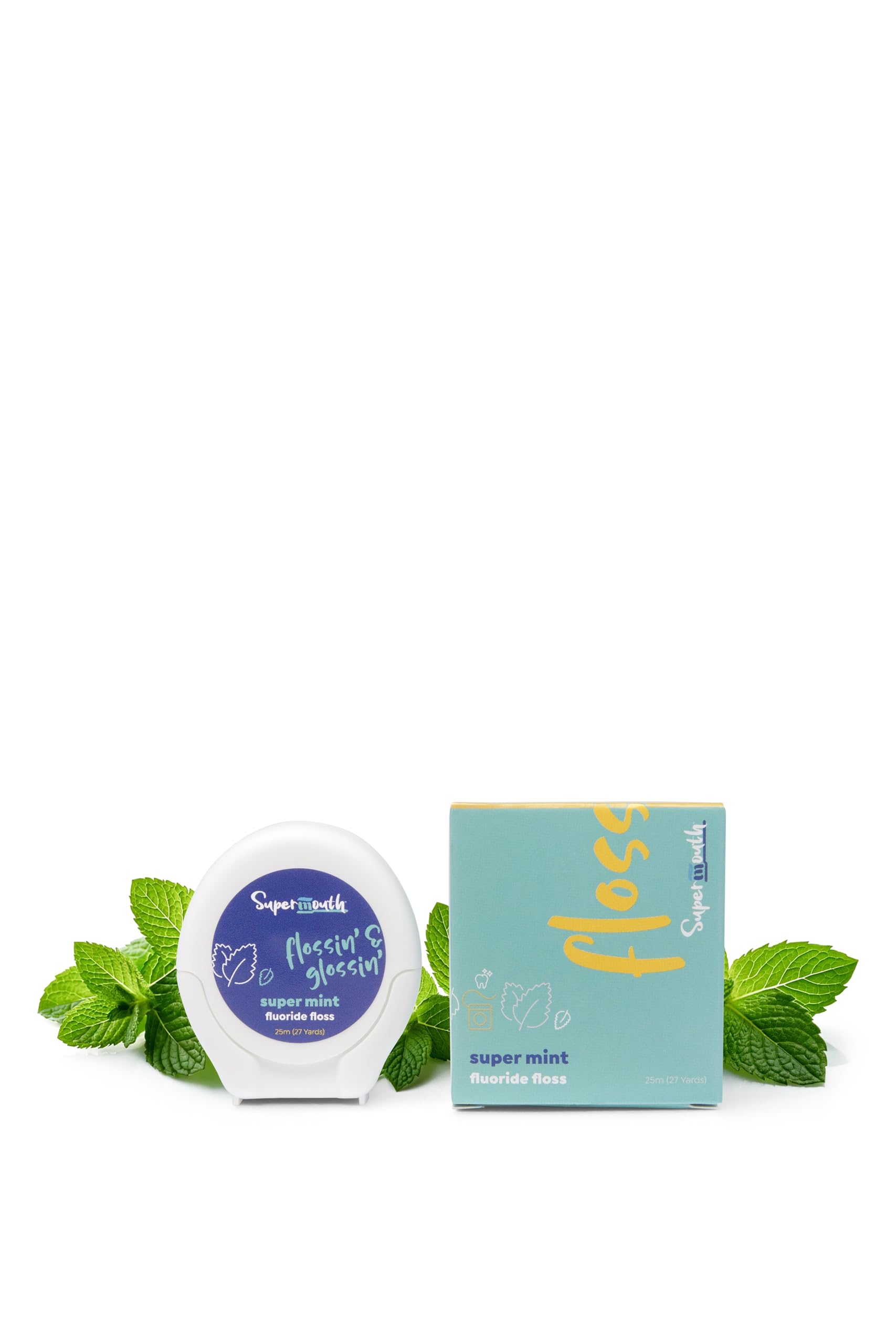 SuperMouth Fluoride Floss – Expanding Technology, 40% More Plaque Removal, Nano-Hydroxyapatite, D3 & K2, 4 Flavors
