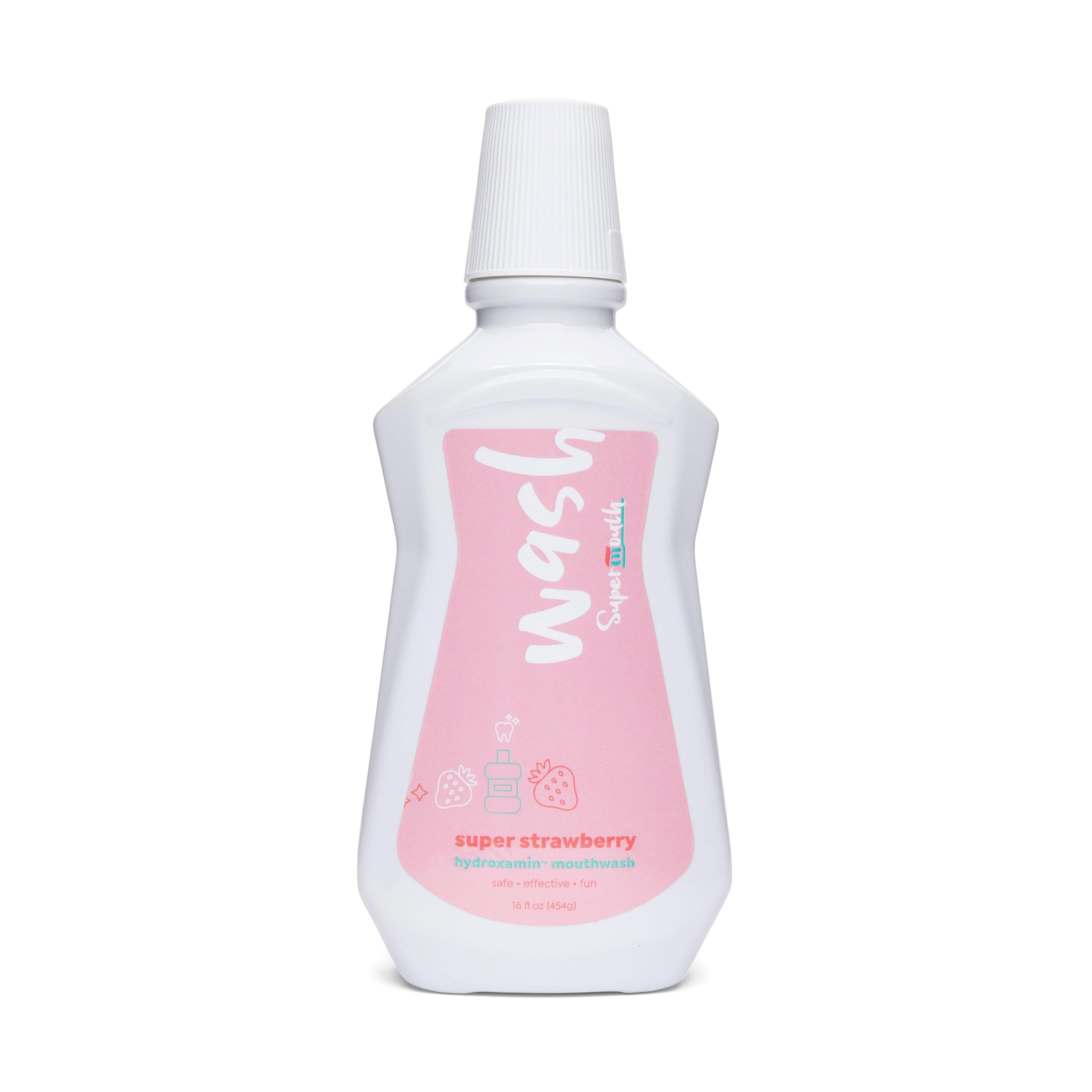 SuperMouth® Fluoride-Free Mouthwash – Nano-Hydroxyapatite, D3 & K2, Prebiotics, Alkaline pH 8.5, Alcohol-Free, 4 Flavors