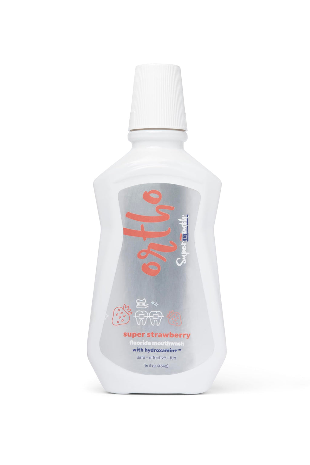 SuperMouth Ortho Mouthwash – Fluoride + Nano-Hydroxyapatite, D3 & K2, Prebiotics, Alcohol-Free