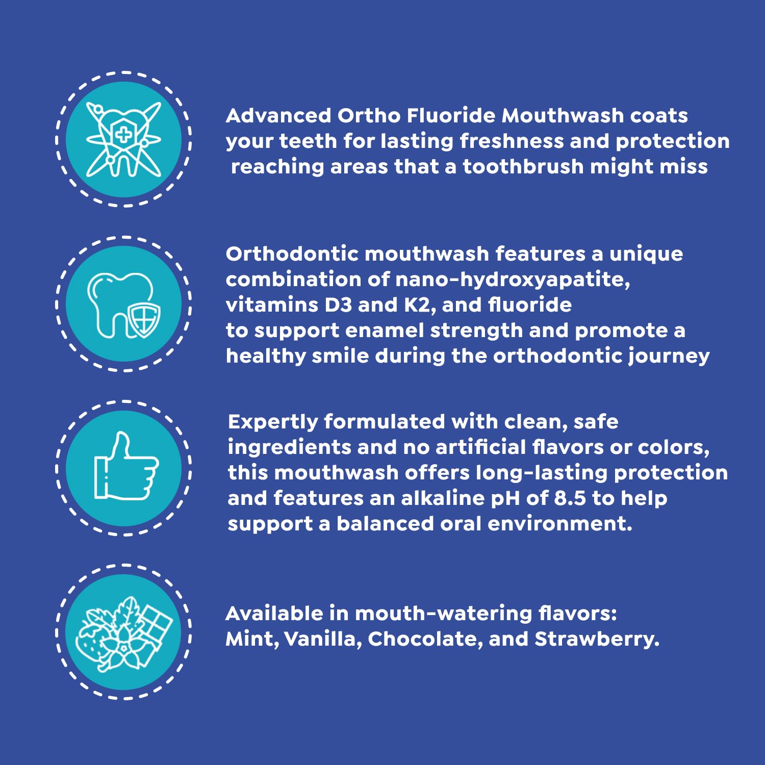 SuperMouth® Ortho Mouthwash – Fluoride + Nano-Hydroxyapatite, Prebiotics, Alcohol-Free, For Braces