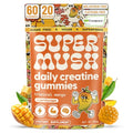 SuperMush Daily Creatine Gummies with Cordyceps – Sugar-Free Vegan Creatine Monohydrate for Strength, Focus & Recovery