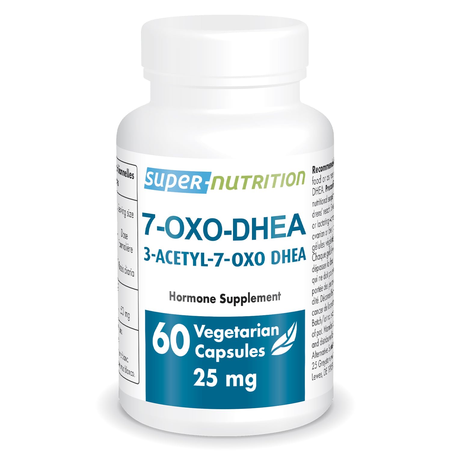 Supersmart 7-OXO DHEA 25mg - 60 Vegetarian Capsules | Non-GMO & Gluten Free
