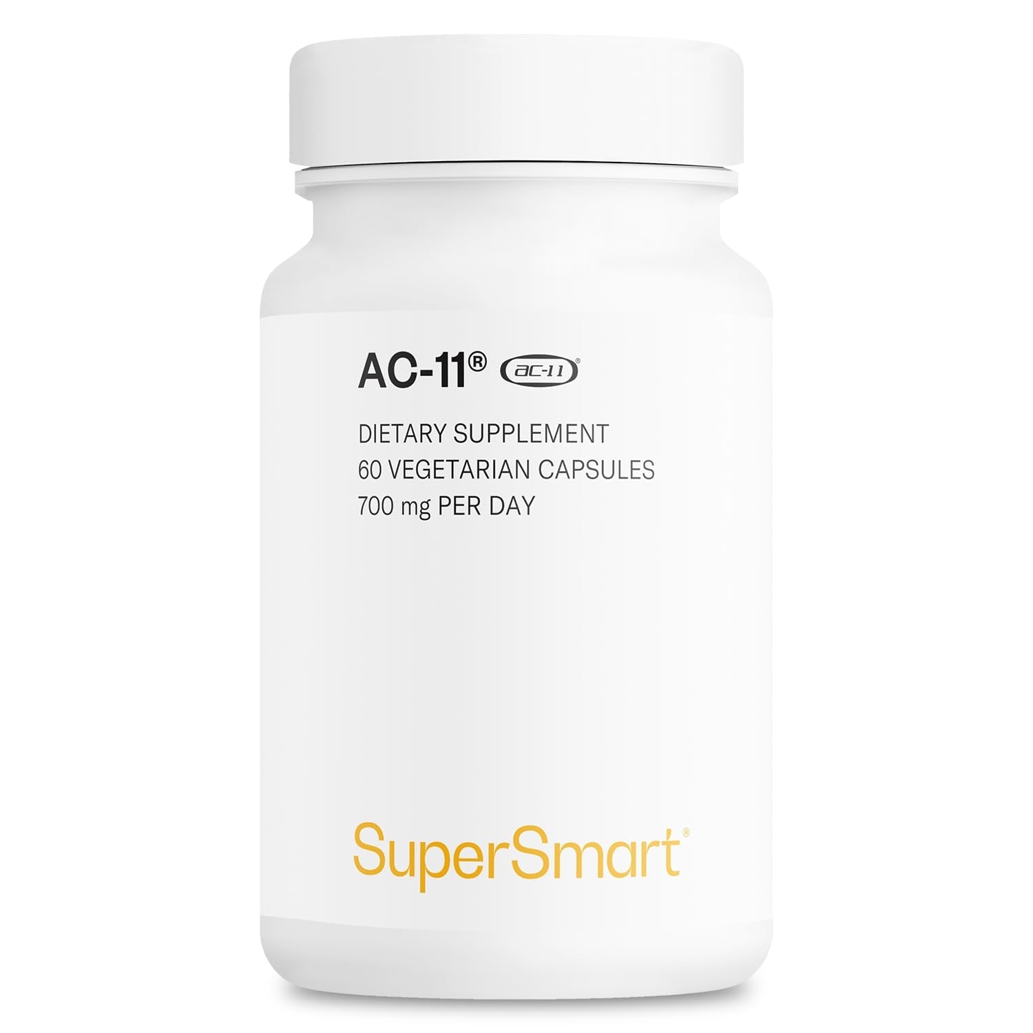 Supersmart AC-11 Supplement 700mg per Day (Cat's Claw Extract) - Uncaria Tomentosa Bark | Non-GMO & Gluten Free - 60 Vegetarian Capsules