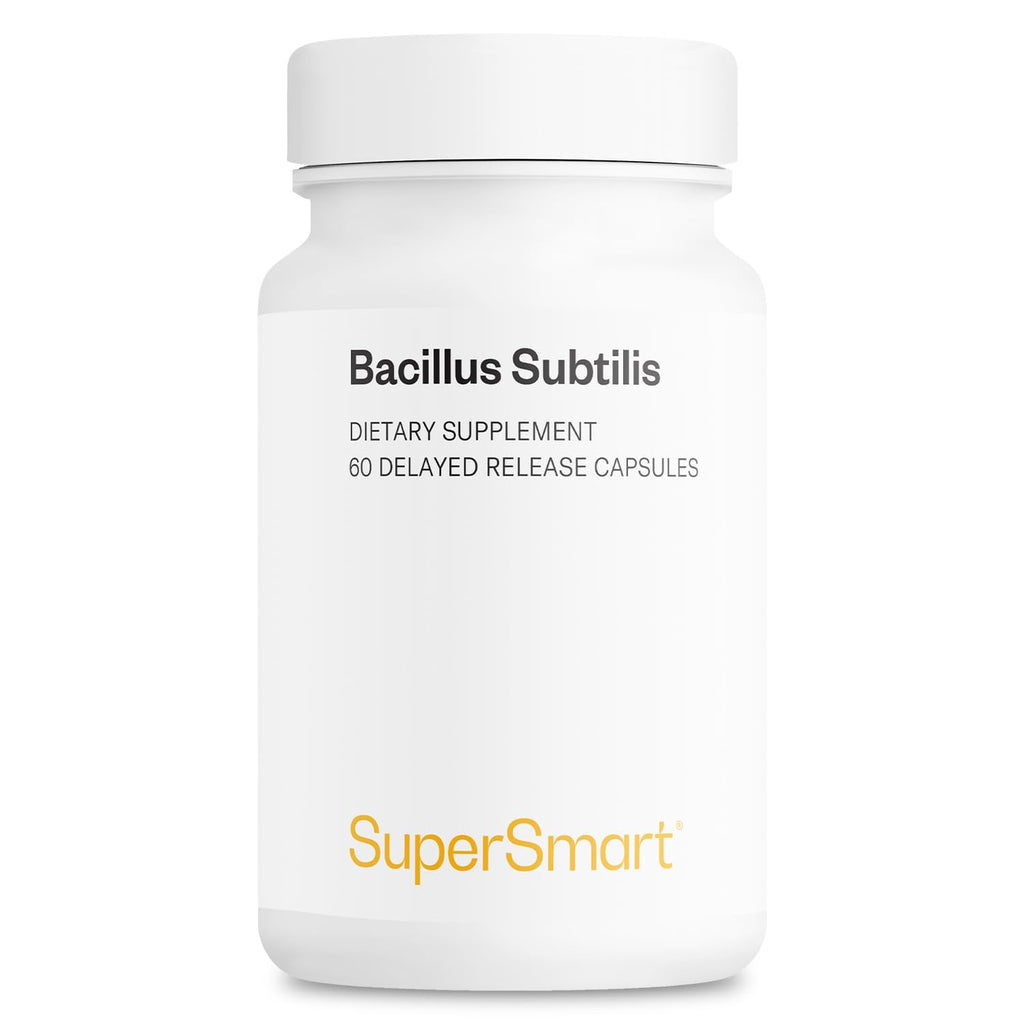 Supersmart Bacillus Subtilis Probiotic 3B CFU/Day – Non-GMO & Gluten Free | 60 Veg Capsules