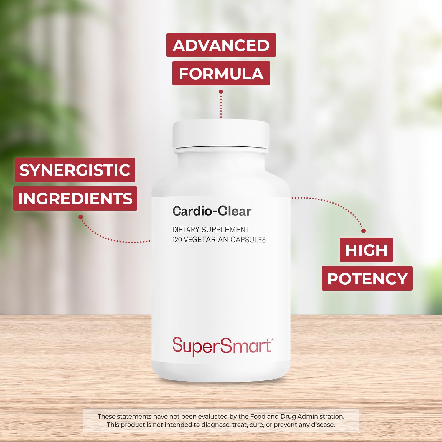 Supersmart Cardio Clear Garlic EDTA Supplement - 120 Veg Capsules