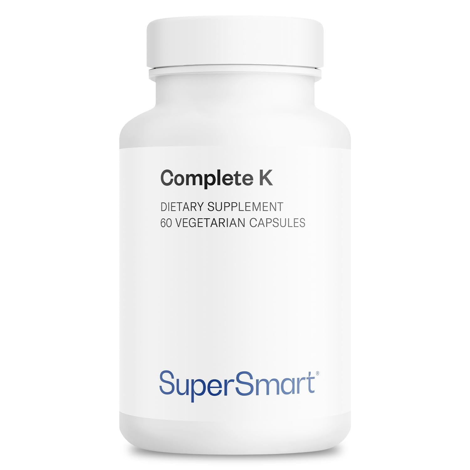 Supersmart Complete K – Vitamin K1 MK4 MK7 Full Spectrum – Non-GMO, Gluten Free | 60 Veg Capsules