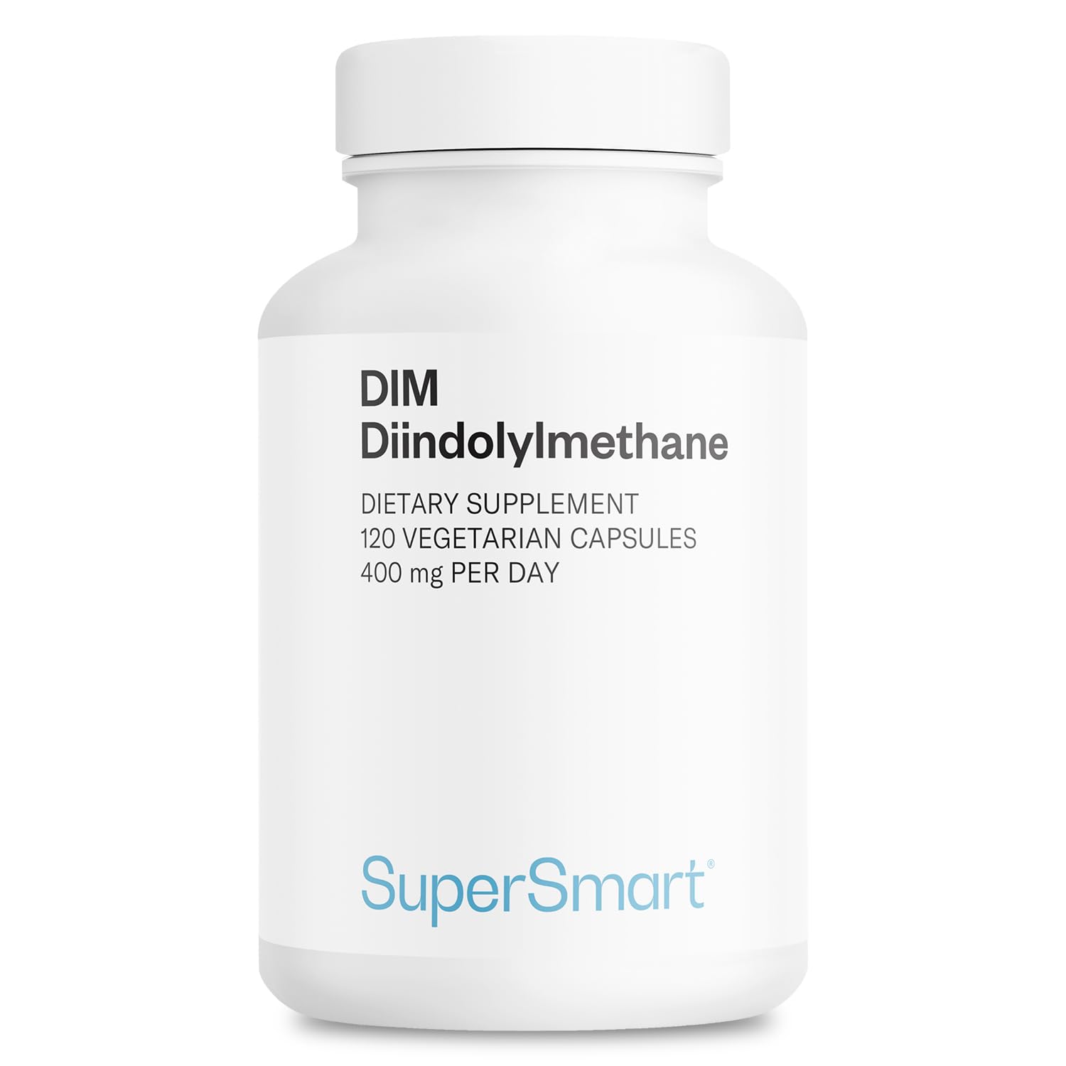 Supersmart DIM 400mg Daily – Non-GMO, Gluten Free, 120 Veg Caps