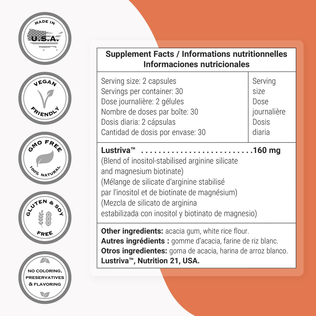 Supersmart Hair Growth Booster 160mg/day | Lustriva Biotin 40x Soluble | 60 Veggie Capsules