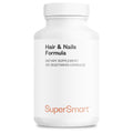 SuperSmart Hair & Nails Formula – Patented Solubilized Keratin (Cynatine HNS) with Biotin, Bamboo & MSM | Non-GMO & Gluten Free – 120 Vegetarian Capsules