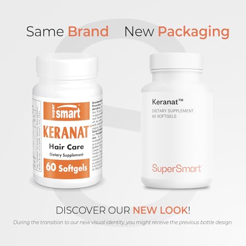 Supersmart Keranat — Advanced Biotin Hair Supplement for Growth & Volume | Non-GMO, Gluten Free | 60 Softgels
