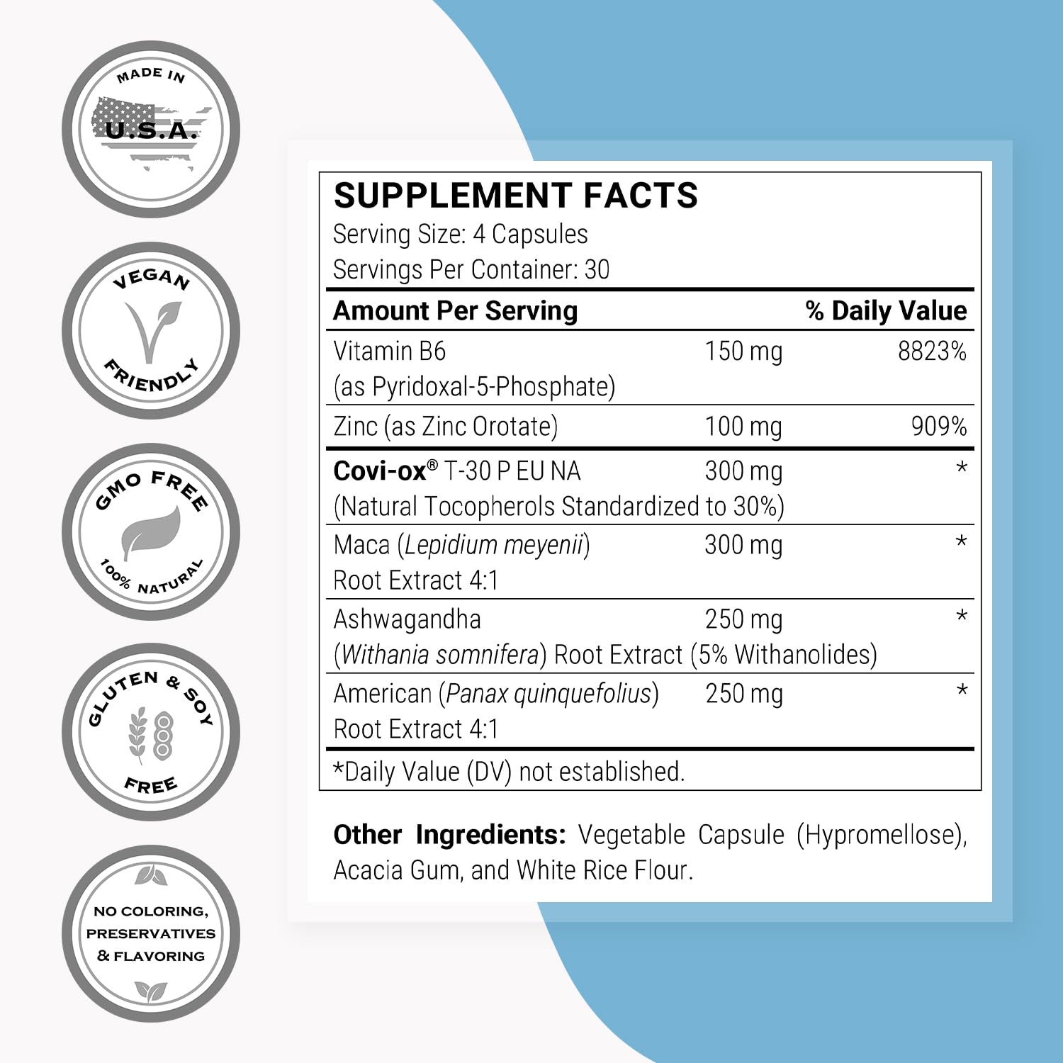 Supersmart Natural Prolactin Balance Formula - p5p B6, Maca Root, Ashwagandha | Gluten Free
