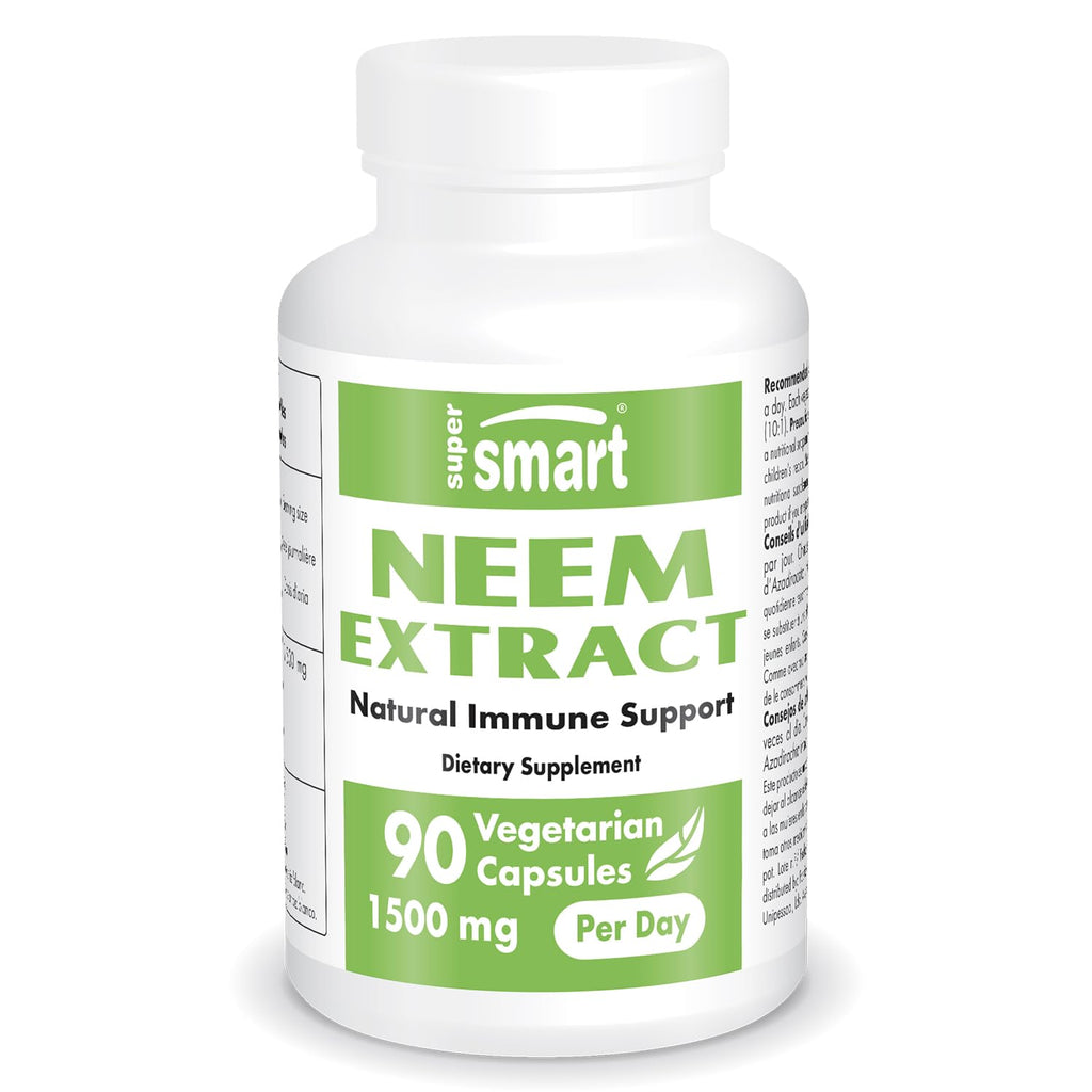 Supersmart Neem Extract 1500mg Daily | Azadirachta Indica Oil | Non-GMO & Gluten Free